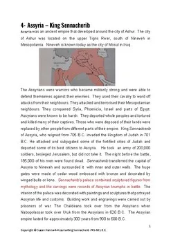King Sennacherib of Assyria
